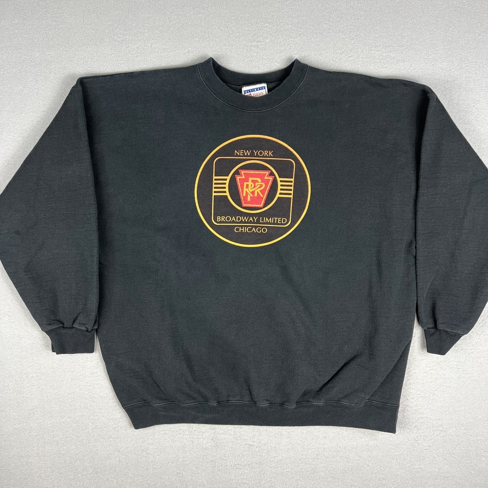 VTG Broadway Limited Train Sweatshirt 2XL PRR Pennsylvania‎ Railroad 1990s